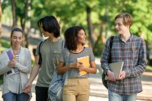 University students-walking